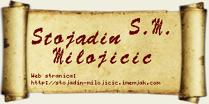 Stojadin Milojičić vizit kartica